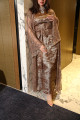 Copper tulle bisht dress