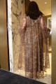 Copper tulle bisht dress