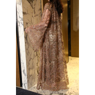 Copper tulle bisht dress