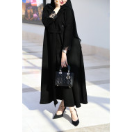 Classic abaya with French lace