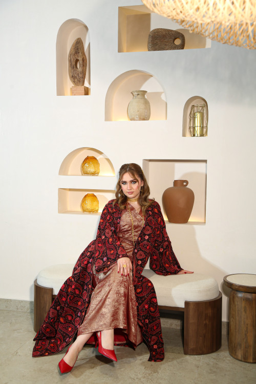 بشت فاخر- احمر معدني