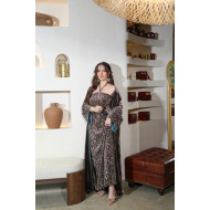 فستان مخملي كستنائي