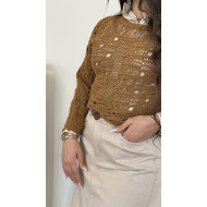 Honey brown knitted sweater