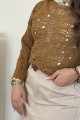 Honey brown knitted sweater