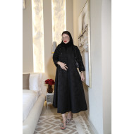 Jacquard abaya embroidered with flowers