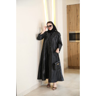 Black brocade abaya
