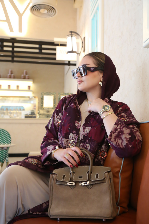 عباية الورود – برغندي