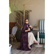 عباية الشيفون - Plum