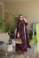 عباية الشيفون - Plum