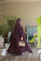 عباية الشيفون - Plum