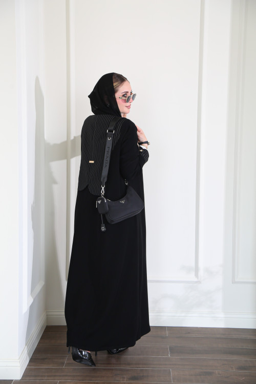 عباية جاكت مُقلمه 