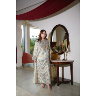 ثوب مخور خليجي فاخر- Blue Pearls