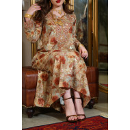 مخور  جاكارد  لامع- Bronze Flowers