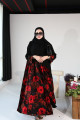 Red roses abaya