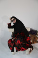 Red roses abaya