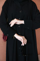 Practical abaya with black buttons