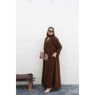 Brown practical trench coat abaya