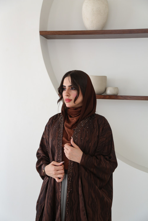 Luxurious brown abaya