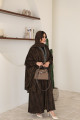 Luxurious abaya with olive shade