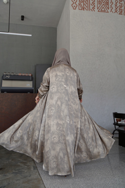 Sand viscose abaya