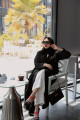 Classic striped abaya