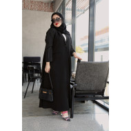 Classic striped abaya