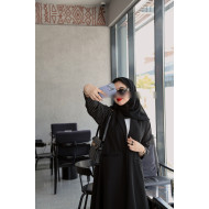 Classic striped abaya