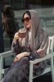 Wavy viscose abaya