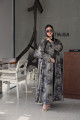 Gray viscose abaya