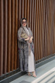 Wavy viscose abaya