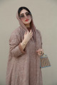 Flesh-colored lace abaya