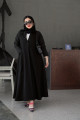 Classic striped abaya