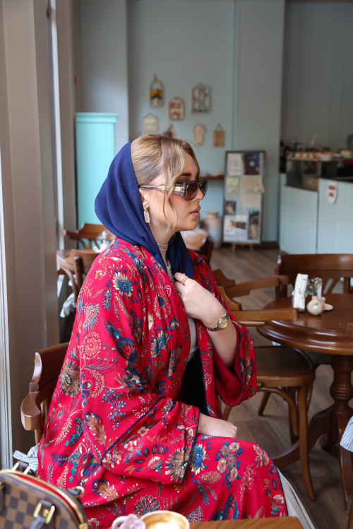عباية الزهور - Fuchsia