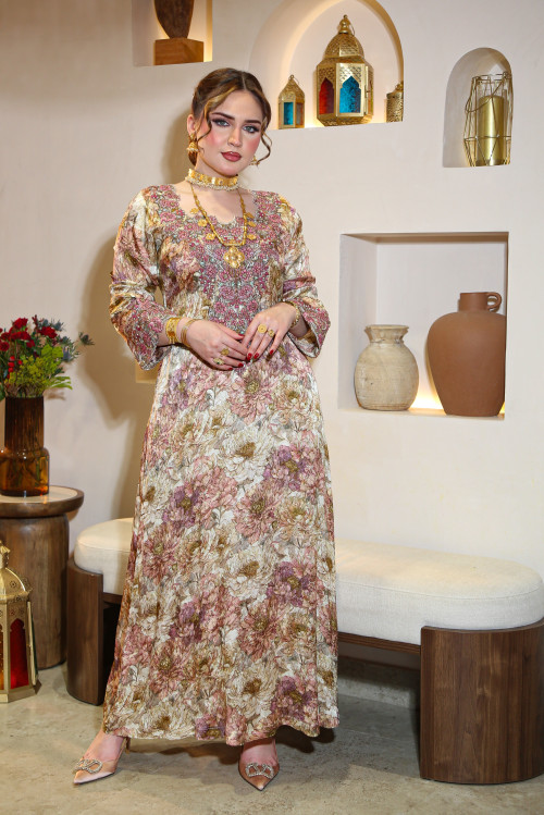 مخور  جاكارد طبيعي فاخر- Lulu Pink