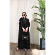 عباية بدمج جاكارد مع كريب 