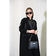 عباية بدمج جاكارد مع كريب 