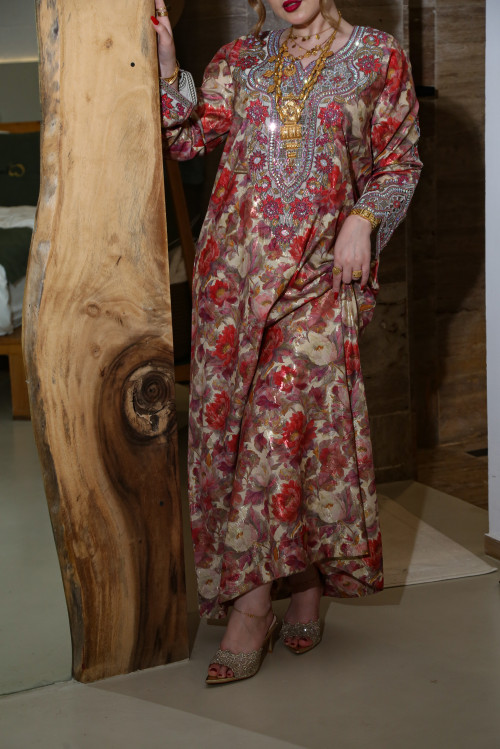 مخور  جاكارد  لامع- بيوني