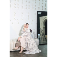 عباية الزهور  - Creamy