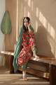 Red Balochi traditional dress with trousers