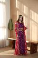 Indian bisht in red and purple