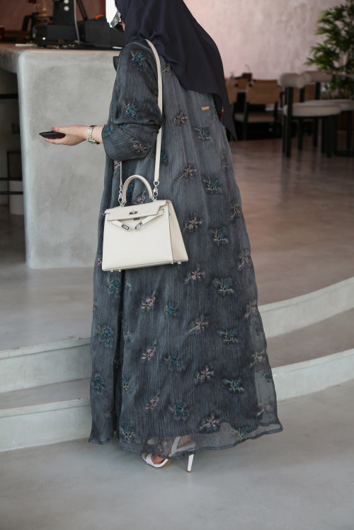 Luxurious gray abaya