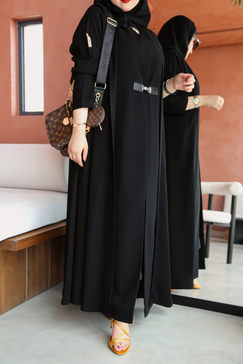 Practical abaya made of Japanese crepe