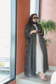 Luxurious gray abaya