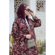 عباية الورود – عنابي