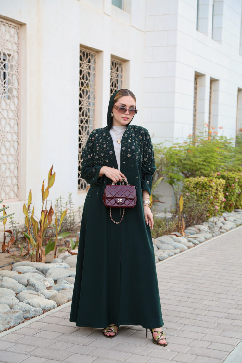 Al Fakhama Abaya - Royal Green