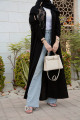 Embroidered rose abaya