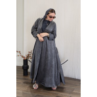 عباية ناعمة بلون رمادي دخاني (Smoky Grey)