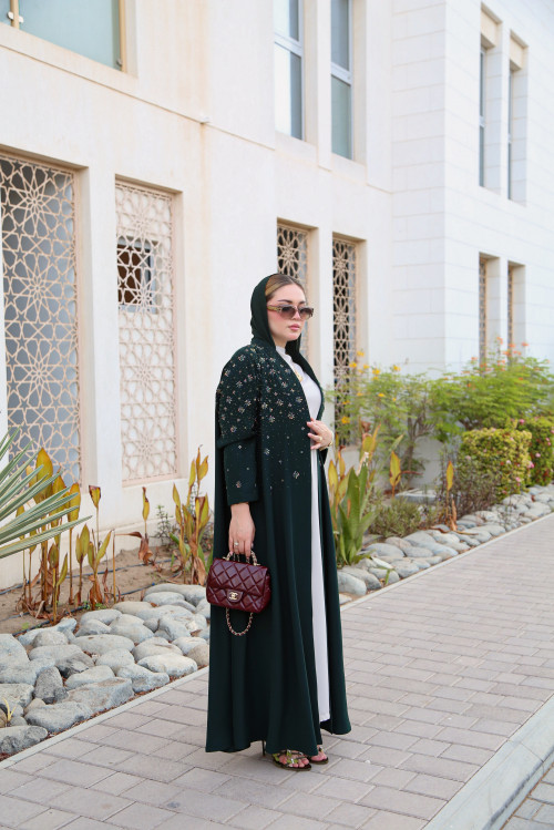 Al Fakhama Abaya - Royal Green