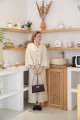 Beige linen kimono set