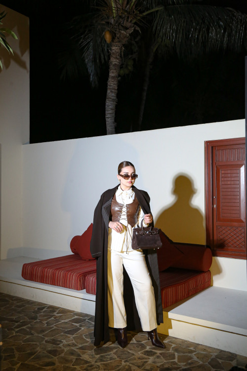 عباية مقلمة اسبريسو